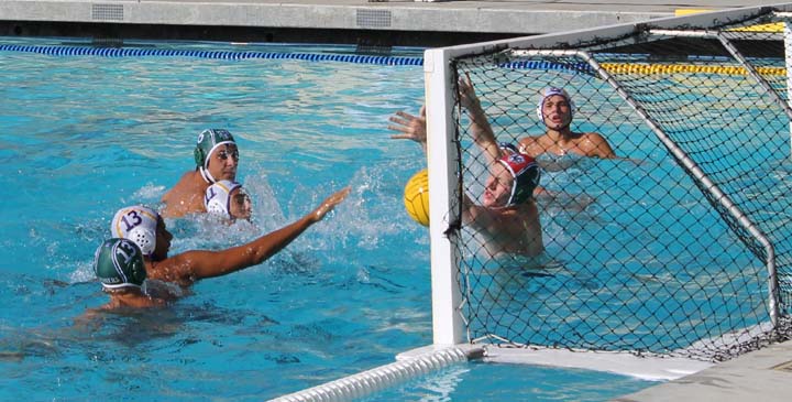 Junior Aditya Iyer backhands a shot past the El Diamante goalie in the fourth period to score one of the team’s sixteen goals. Photo by Carissa Chan.