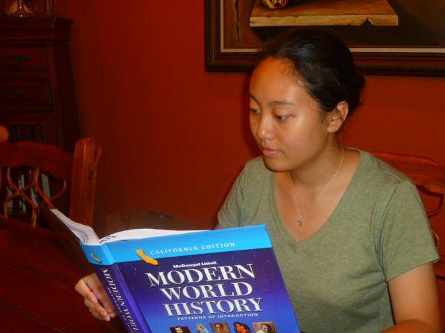 Club President Sophomore Megan Chang enjoys learning more history than what’s required at school. Photo by Jessica Wang.