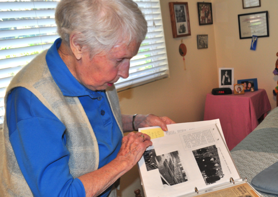 A veteran of WWII, Viola Feyling has kept two binders full of photos, newspaper clippings and even song she and her friends wrote during their time in the war.