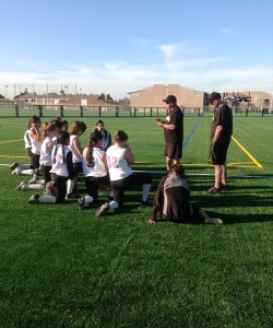 Head coach Ray Teixeira discusses improvements with the team after a 0-11 home loss to Los Altos High School on Mar. 12. The Matadors planned to work on batting and team unity leading into the upcoming league game against Homestead High School. Photo by Karen Feng.