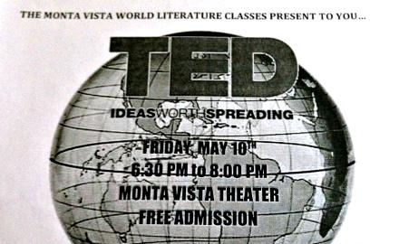 TED Talk showcase to be held on May 10