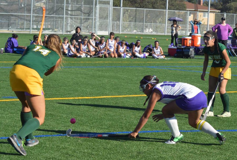 Junior co-captain Janaye Sakkas lunges for the ball in a game against Live Oak High School on Sept. 18. Sakkas scored one goal in the game; the Lady Mats tied 3-3. Photo by Ashish Samaddar.
