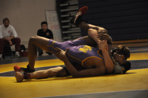 Wrestling: Slow start, illness and bloody noses lead to senior night game loss