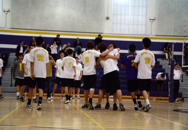 Boys varsity volleyball defeats Lowell in overtime