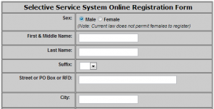 Selective Service registration mandatory for all males over 18