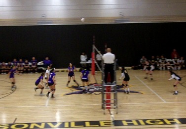 Girls varsity volleyball wins first playoff game 3-0