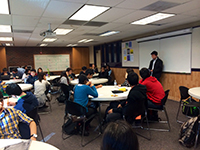  ASB vice president senior Leon Chen introduces Legislative Council procedures to its new members on Jan. 30 in the Leadership room. The council discussed denying proposed clubs, the upcoming Challenge Success survey and a poll to determine what students want changed on campus. Photo by Karen Feng. 