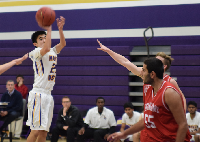 Ryan Lee pulls up for a mid-range jumper against Burlingame HS on Dec. 3. The Matadors inability to hit shots all game led to their defeat. Photo by Pranav Iyer