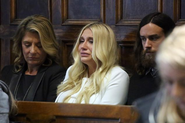 Kesha’s reaction after the Supreme Court Ruling. Supreme Court Justice Shirley Kornreich dismisses Kesha’s injunction on the grounds it did not have enough evidence. 
Source: Jefferson Siegel/Pool — AP 