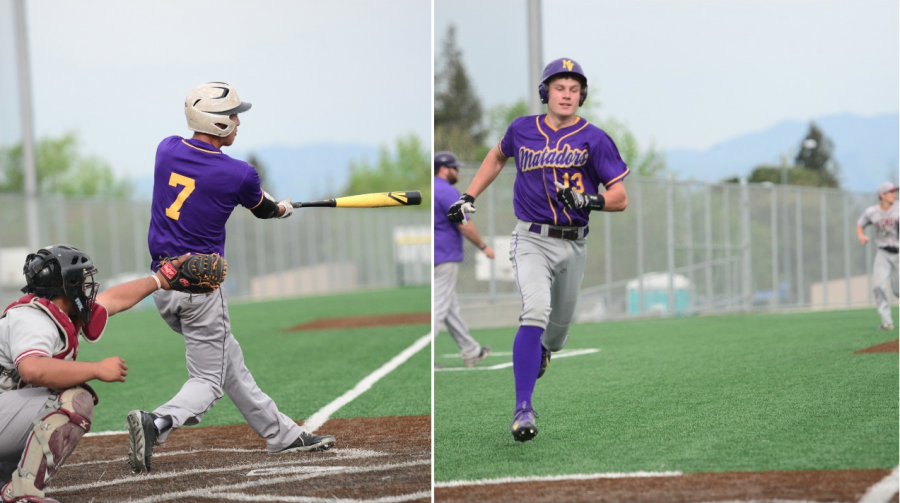 Senior+Andrew+Dings+blasts+a+triple+to+center+field+scoring+Ryan+Granzella.+After+three+innings+of+lackluster+play%2C+the+Matadors+finally+started+to+spread+their+wings+starting+in+the+fourth+inning.+Photos+by+Pranav+Iyer.+