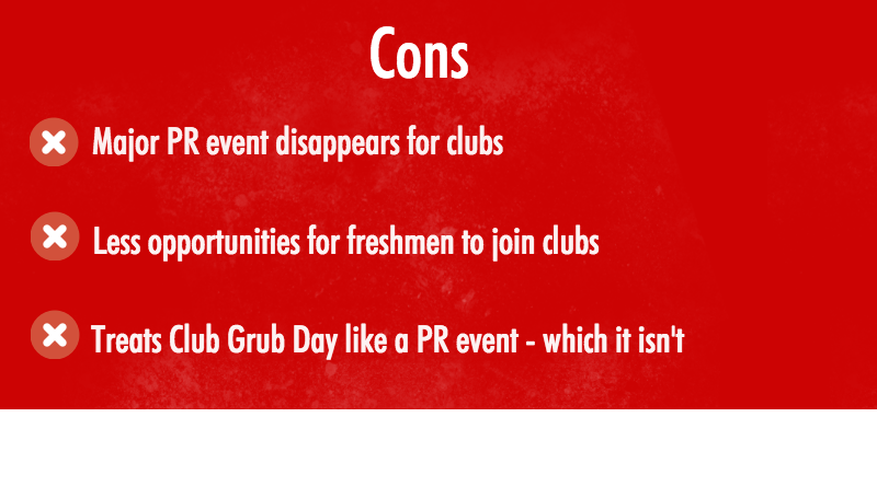 Club Grub Day without Club Promo Day is useless