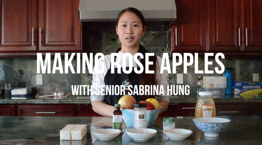 Making rose apples with senior Sabrina Hung