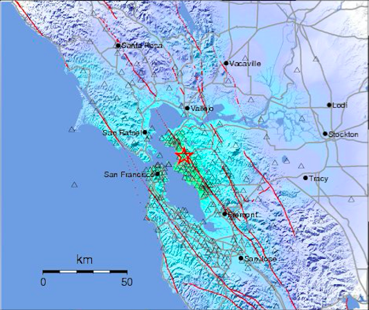 Earthquakes strike the Bay Area