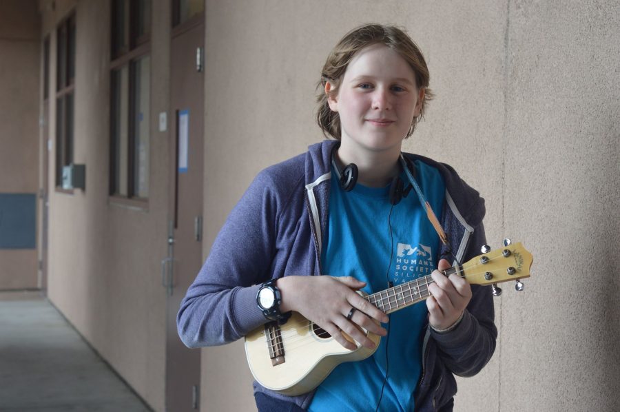 A ukulele heard through the walls