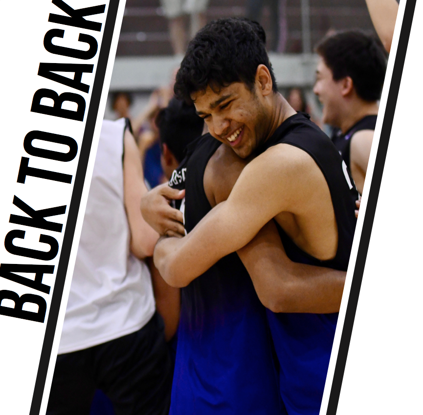 Seniors Nikhil Bapat (right) and Gautham Dasari (left) embrace after winning CCS for the first time in program history. The victory over Bellarmine CP came after three consecutive CCS losses to BCP, most recently when BCP beat MVHS in the 2018 final. Photo by Roshan Fernandez.