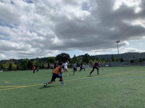 MVUF holds their weekly meetings in which they play ultimate frisbee on the Monta Vista lower field. Photo used by Niko Gustafson