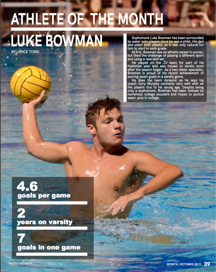 Athlete of the Month: Luke Bowman
