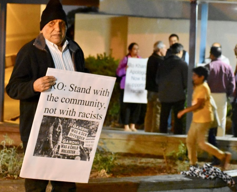 Protesters also disagreed with Khannas membership in the Pakistani Caucus. 
