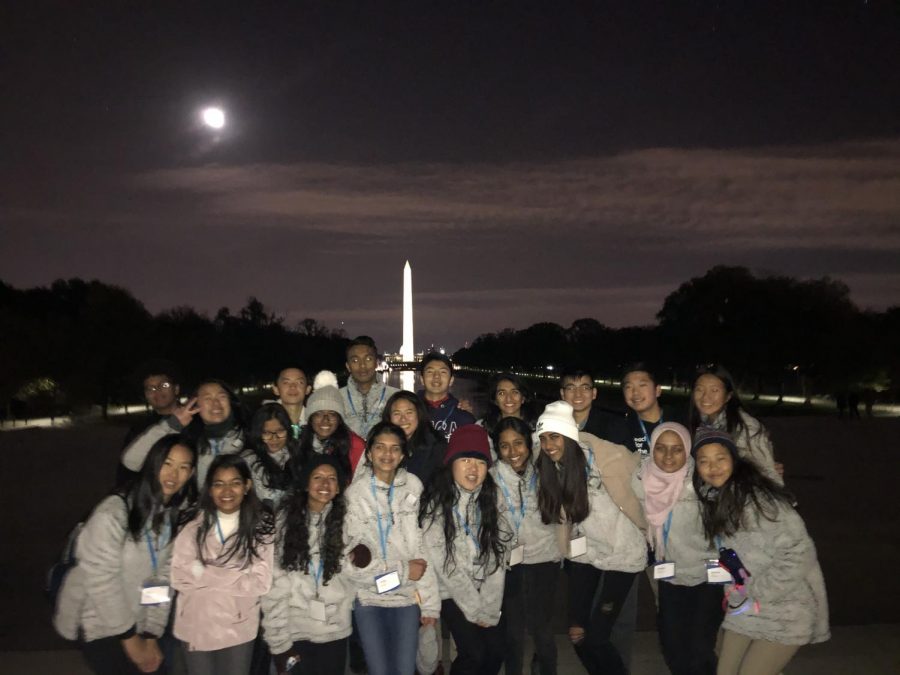 MV DECA takes a photo in front of the Obelisk monument in Washington D.C. Photo used with permission of MV DECA