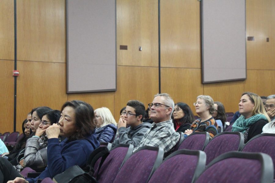 On Nov. 19, students and parents gathered in the auditorium to watch the movie Screenagers NEXT CHAPTER: Uncovering Skills for Stress Resilience. Photo by Michelle Chen