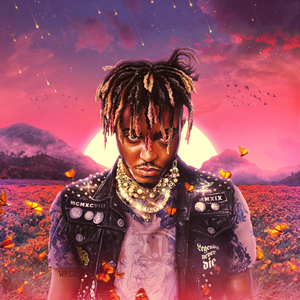 The album art for Juice WRLD's posthumous rap album "Legends Never Die".