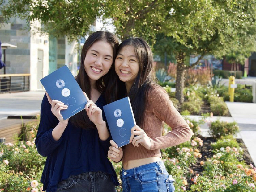 Lu and Zhou pose with their paperback versions of Tempo. A collection of these photos were posted on both Lu and Zhous Instagrams to promote the book. 
