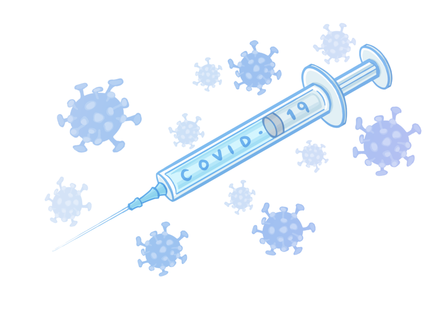 An illustration of the COVID-19 vaccine Graphic by Sophia Ma