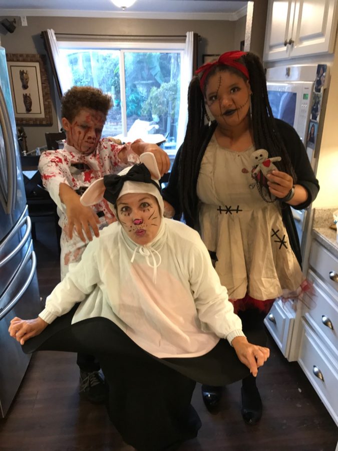 The Mobley family celebrates Halloween in their different costumes. Photo courtesy of Erin Mobley