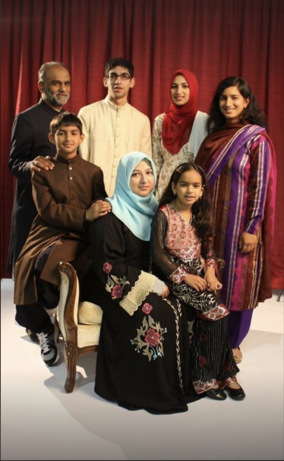 The Shaikh family poses for a family photo