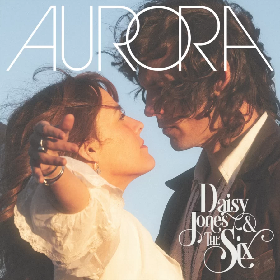 The Aurora album cover captures the chemistry between lead singers Daisy Jones and Billy Dunne.