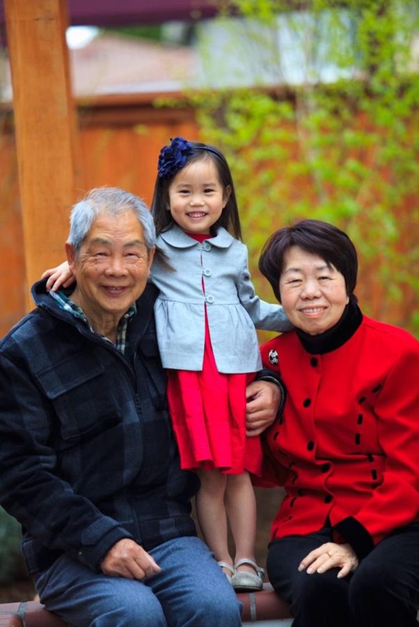 Chang with her grandma and grandpa. Photo sed with permission by Kayla Chang.
