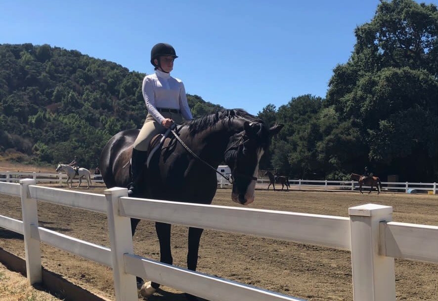 Junior Anneliese Gorts rides her horse, Zen, around the ranch. Photo courtesy of Jennifer Cepeda