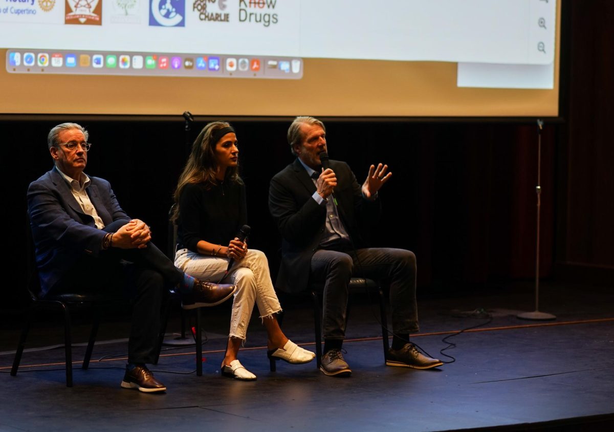 Ed Ternan, Rhana Hashemi and Rob Walker answer questions at the Fentanyl Awareness Event.


