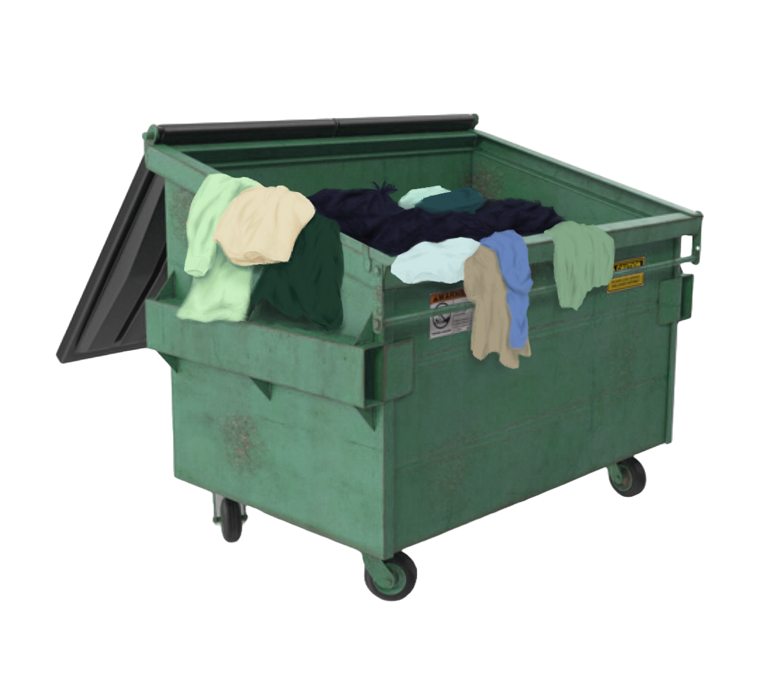 Photo illustration by Erin Liu | “Open Dumpster PNG & PSD” by bgaj23 is licensed under Royalty free license.