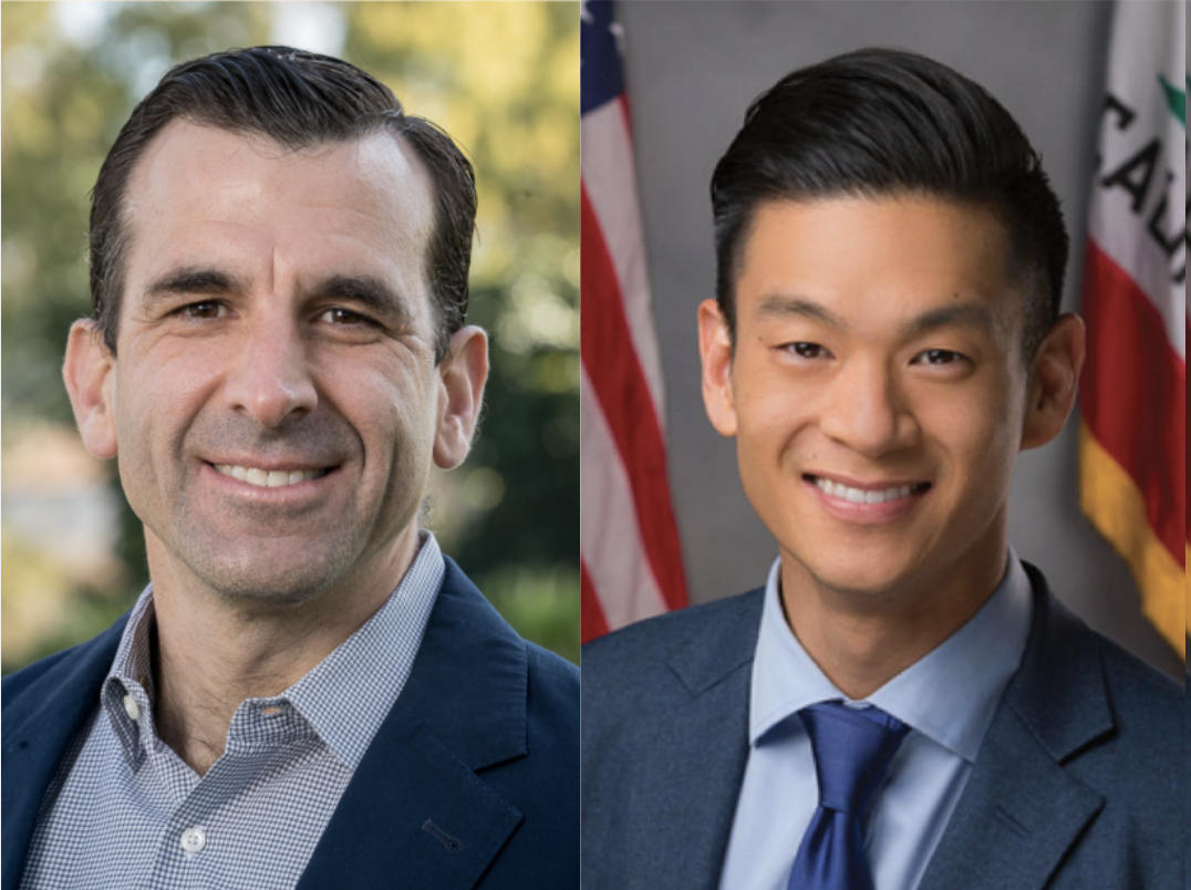 Sam Liccardo (left) and Evan Low (right) are running to represent California's 16th District.