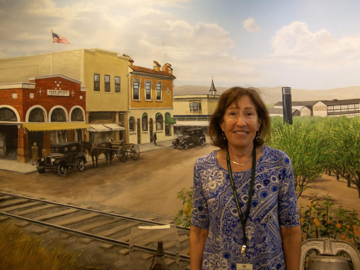 Sally Beaupre is a retired high school teacher and volunteer at the Sunnyvale Heritage Park Museum. As a docent, she gives tours to museum guests and answers questions about the Bay Area’s rich history. Photo | Isabelle Kok