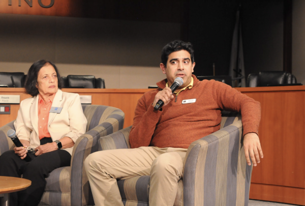 Vice Mayor of Saratoga Belal Aftab responds to the audience. | Photo by Kate Yang 