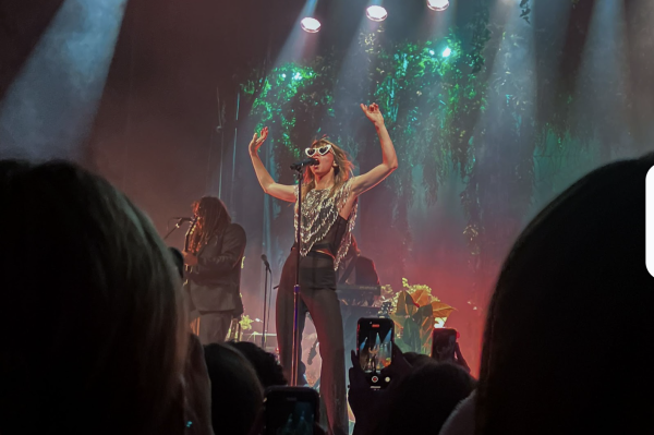 Waterhouse dances as she performs “My Fun”