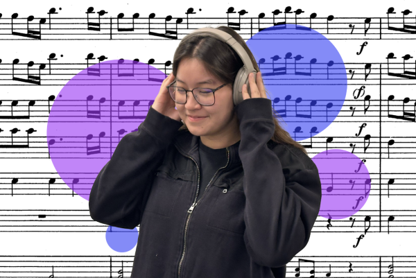 Senior Kathryn Foo listens to her favorite international music tunes. | Photo illustration by Giljoon Lee