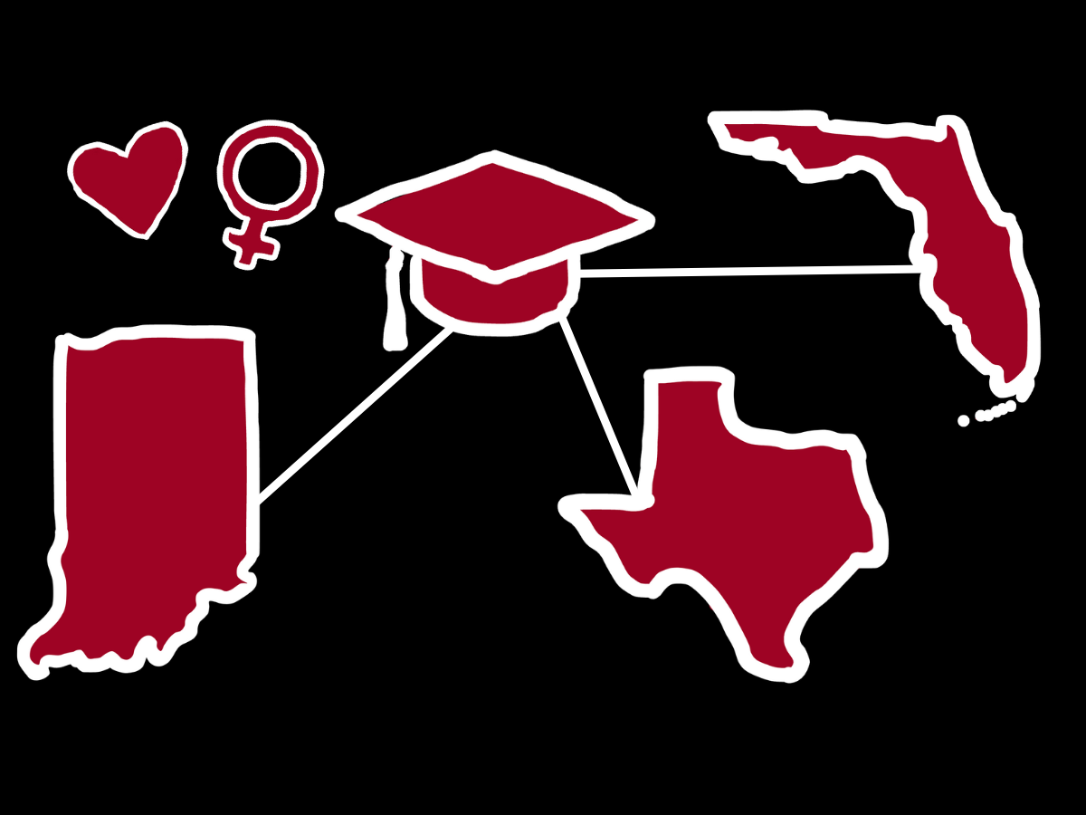 A diagram of education connected to various states.
Illustration | Sana Karkhanis