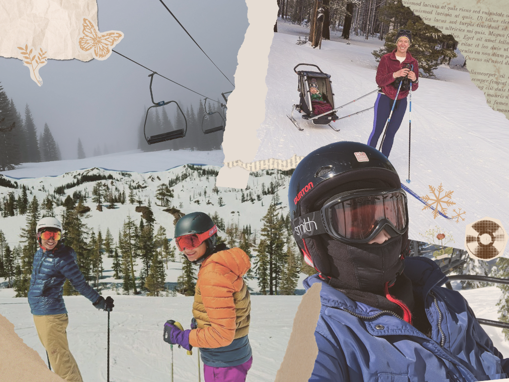 Come winter when the snow falls upon the peaks of mountains, some MVHS students and staff make the recurring trip to hit their favorite runs, bringing back memories of their past adventures. Photo illustration | Dylan Nguyen