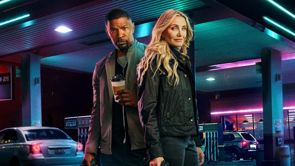 Jamie Foxx and Cameron Diaz pose for the “Back in Action” movie poster. Photo by Netflix | Used with permission