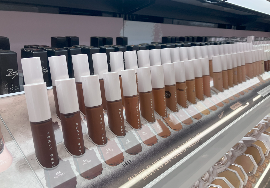 Fenty Beauty first launched with 40 foundation shades and later expanded to 50 shades. Photo | Vaishnavi Katukam