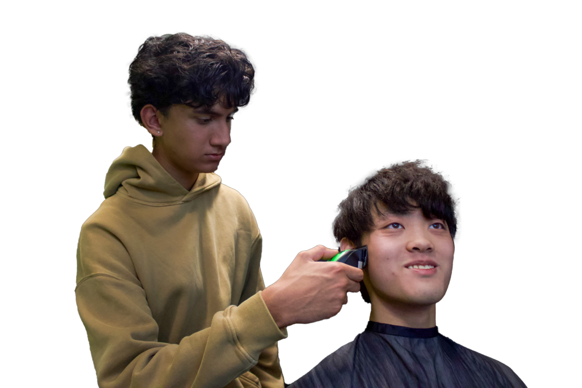 Rohit Ramachandran cuts hair.