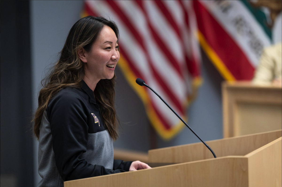 Assistant Principal Janice Chen gets recognized at a FUHSD Board meeting for her new position. Janice Chen | Used with permission.