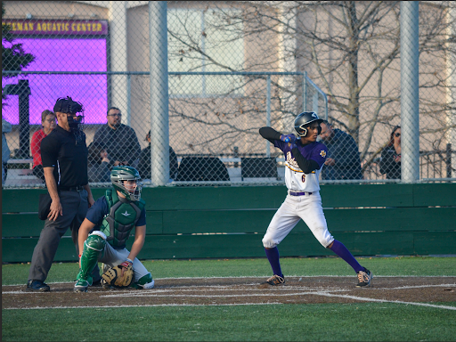  Freshman outfielder Kaito Miyanouchi Porter prepares to swing on Tuesday, April 1, when MVHS won 4-2 against Santa Clara High School.