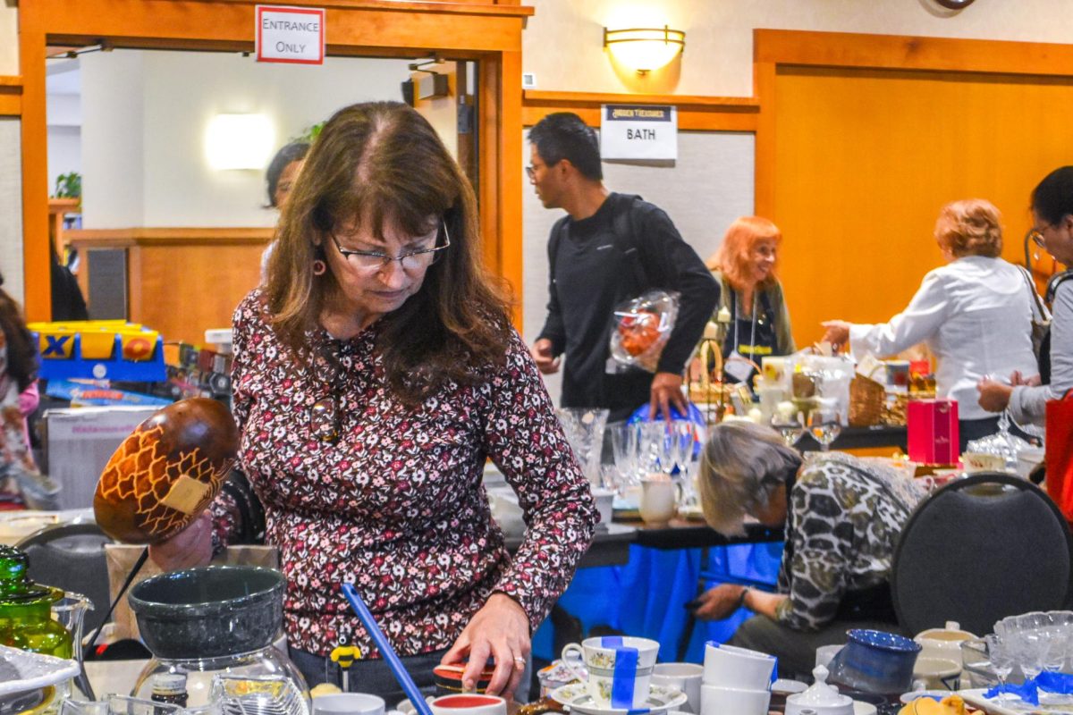 The volunteer-run sale offered items such as trinkets, plants, paintings, holiday decorations and more
