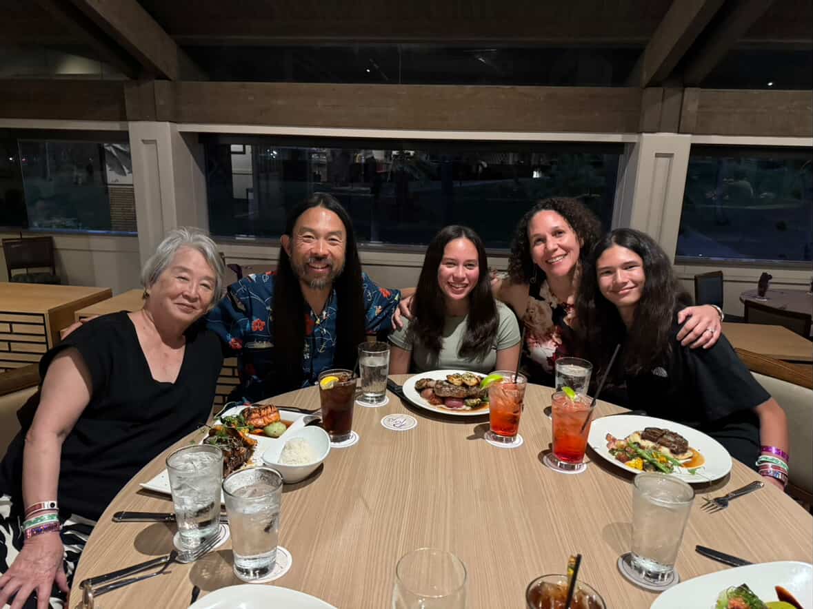 Cynthia Hirano enjoys a family dinner in Hawaii. Photo courtesy of Cynthia Hirano | Used with permission.