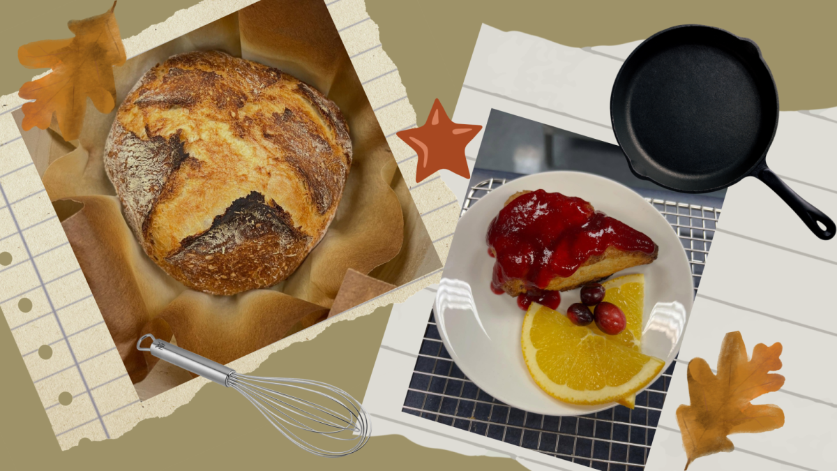 Recipes that students make in culinary classes throughout FUHSD include baked bread and cranberry orange scones.
Photos courtesy of Megan Miller | Used with permission. Photo Illustration | Aletheia Ju