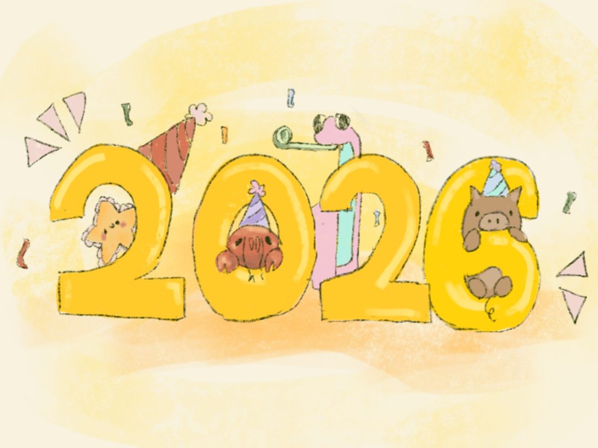 albert and his friends celebrate the new year. 